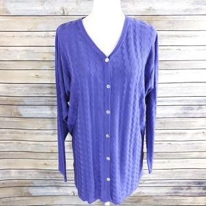 Nwot DVF Silk Assets 100% Silk Chevron Cardigan